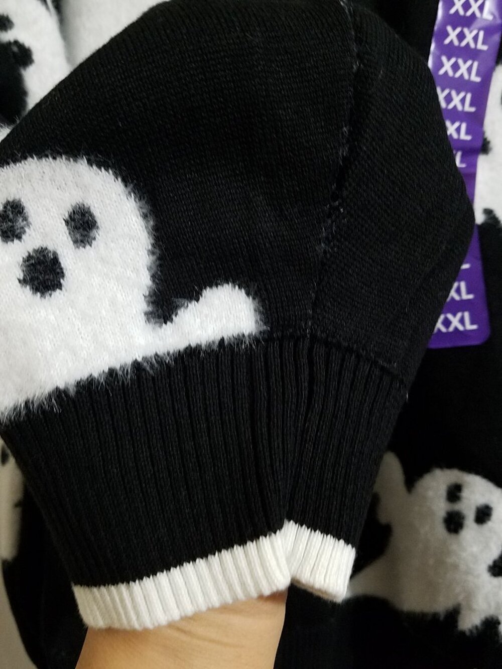 Member's Mark Halloween Sweater — Size XXL — Ghost Motif — NWT 🎃 - Picture 7 of 9